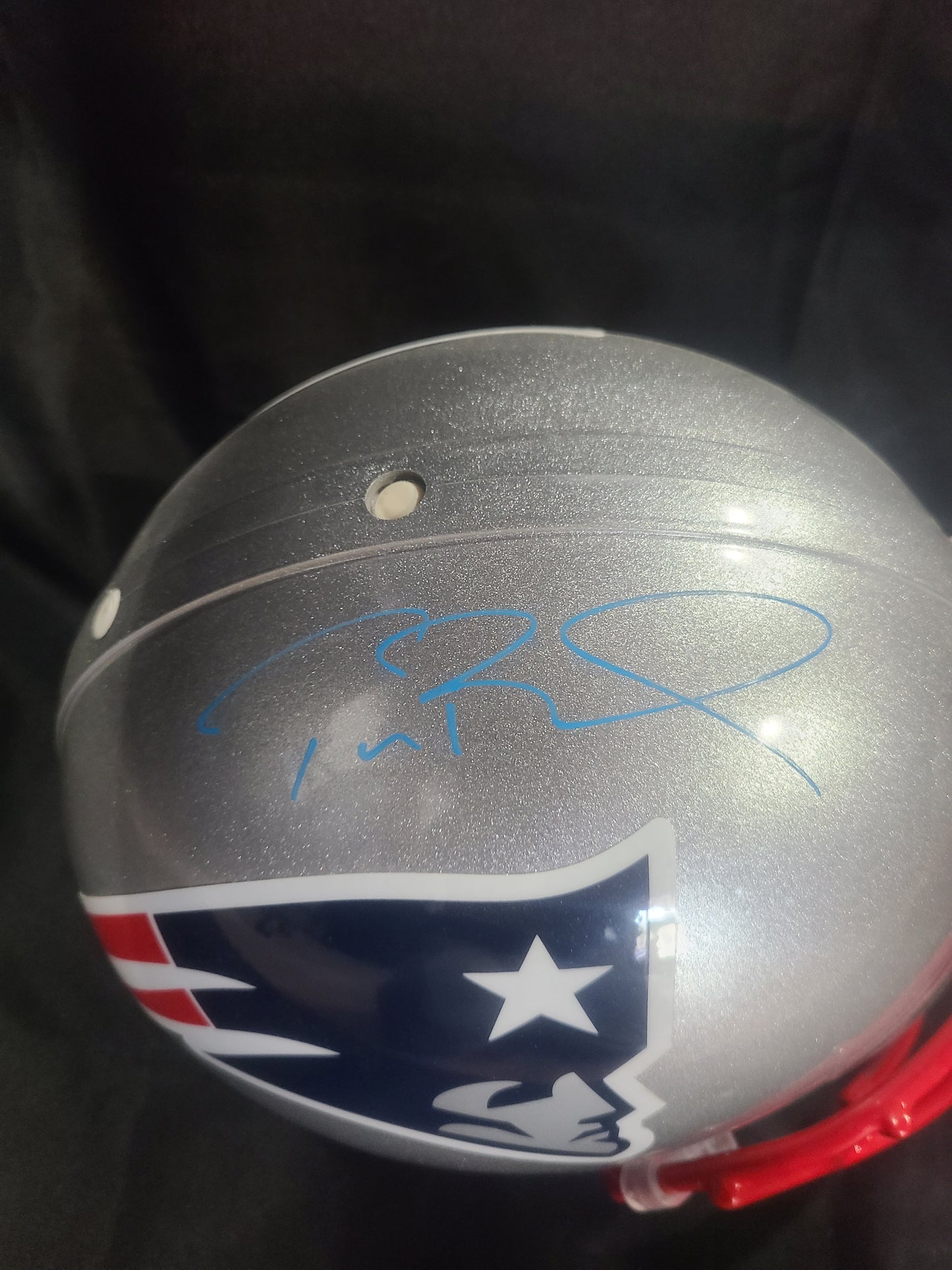 New England Patriots Tom Brady Authentic Helmet Tri-Star Authenticated Signature