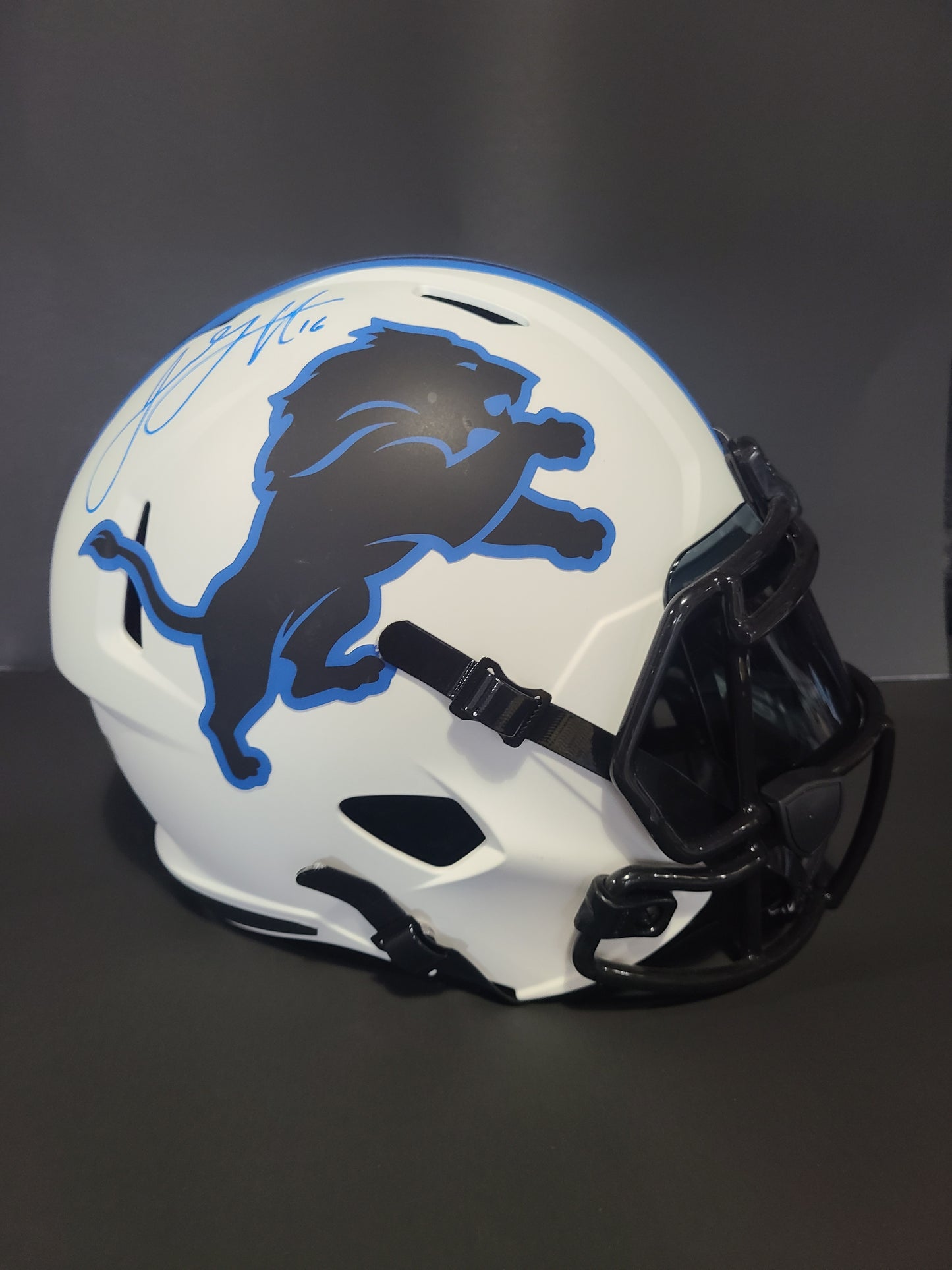 Detroit Lions Jared Goff Lunar Eclipse Replica Helmet Fanatics Authenticated Signature