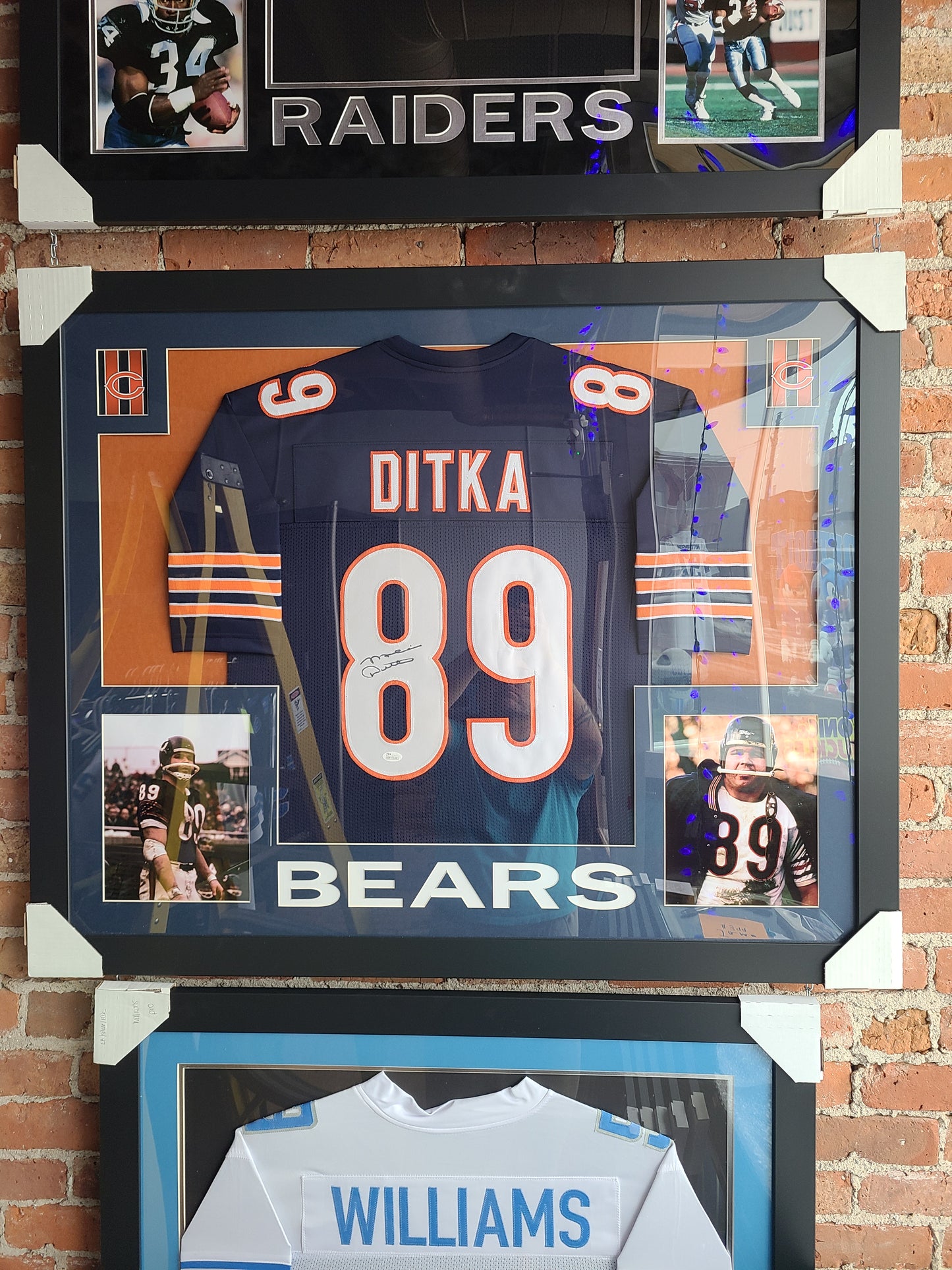 Chicago Bears Mike Ditka Framed Jersey JSA Authenticated Signature