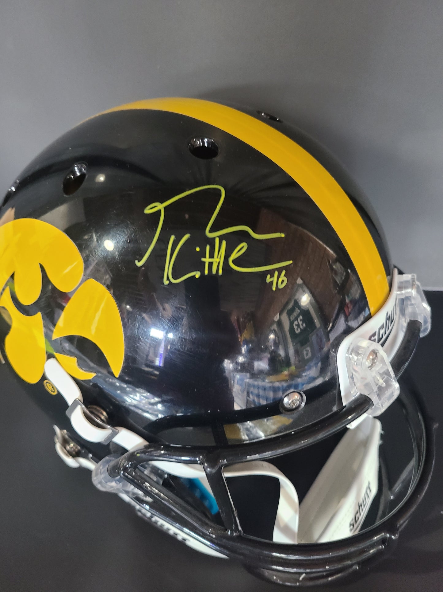 Iowa Hawkeyes George Kittle Replica Helmet Beckett Authenticated Signature