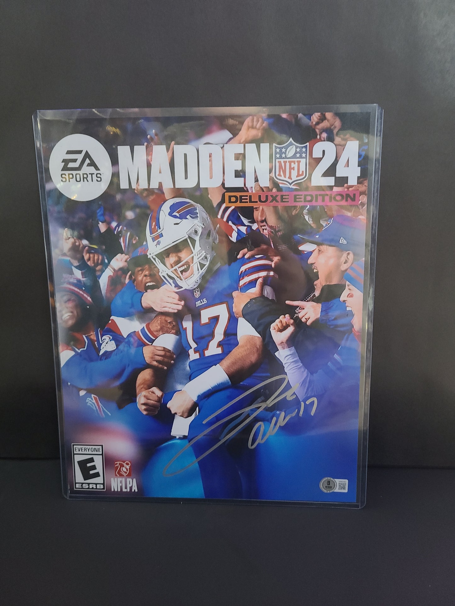 Buffalo Bills Josh Allen 11X14 Photo Madden Cover Beckett Authenticated Signature