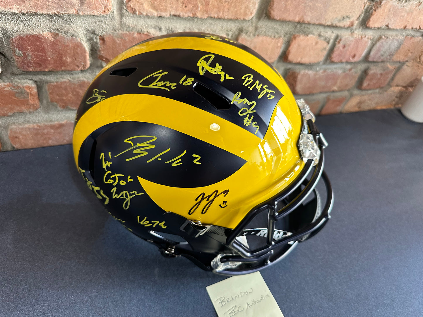 2023 Michigan Wolverines team signed Replica Helmet