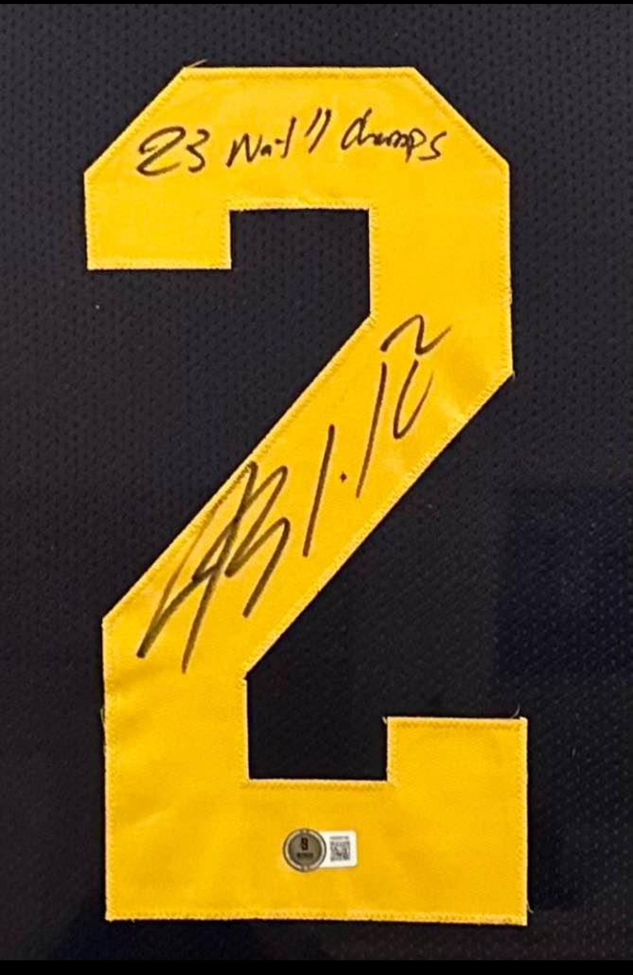 BLAKE CORUM, Michigan Wolverine. Record holding running back for UofM. Inscribed 23 Natl Champs