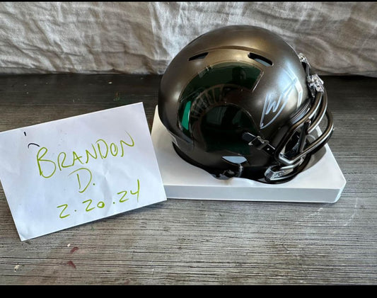 🏈KENNETH WALKER III signed Spartan MINI helmet (Beckett COA)