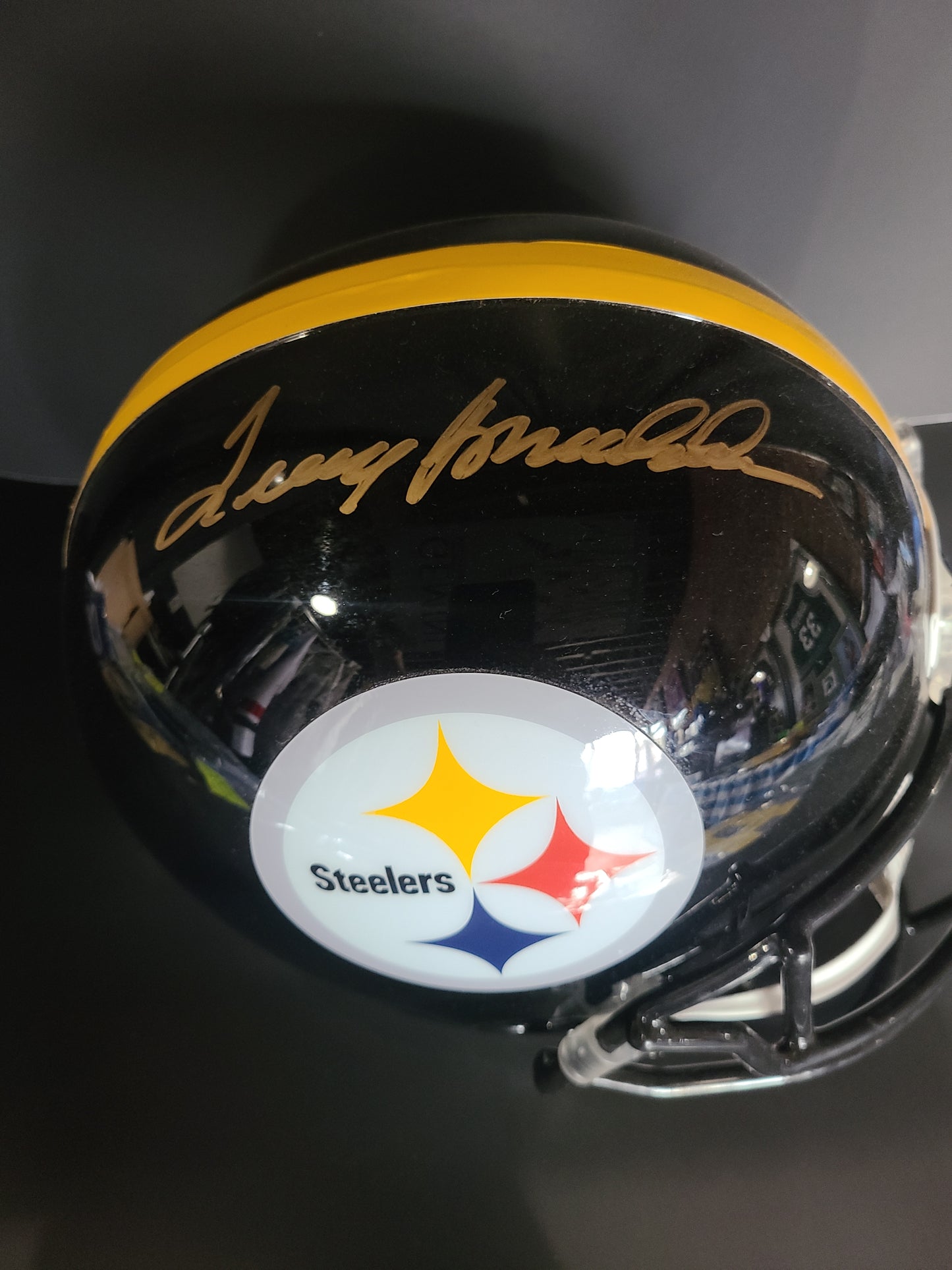 Pittsburgh Steelers Terry Bradshaw Replica Helmet Steiner Authenticated Signature