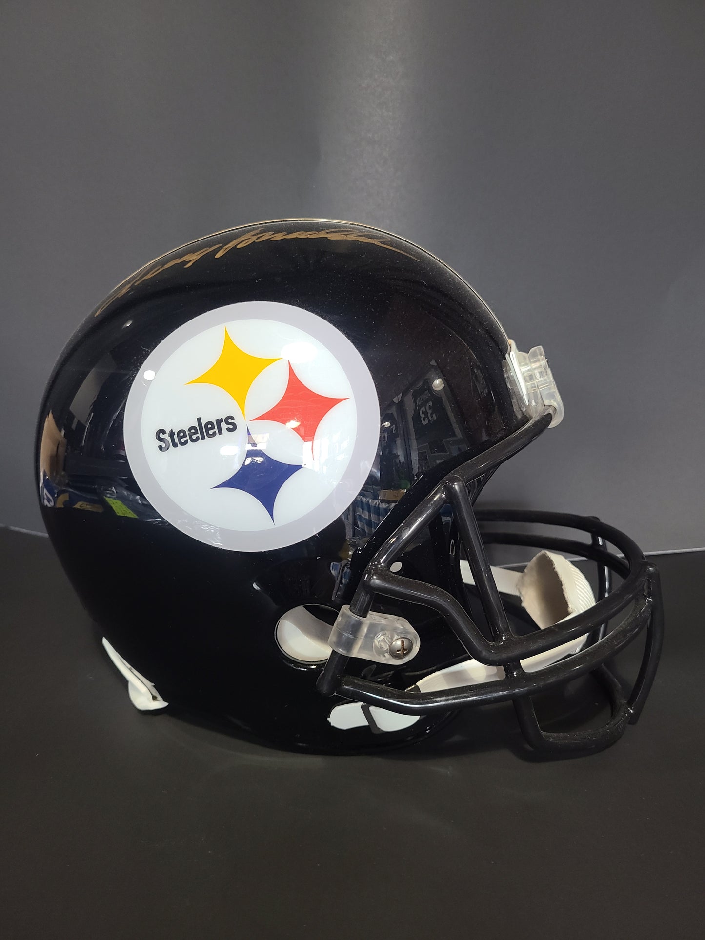 Pittsburgh Steelers Terry Bradshaw Replica Helmet Steiner Authenticated Signature